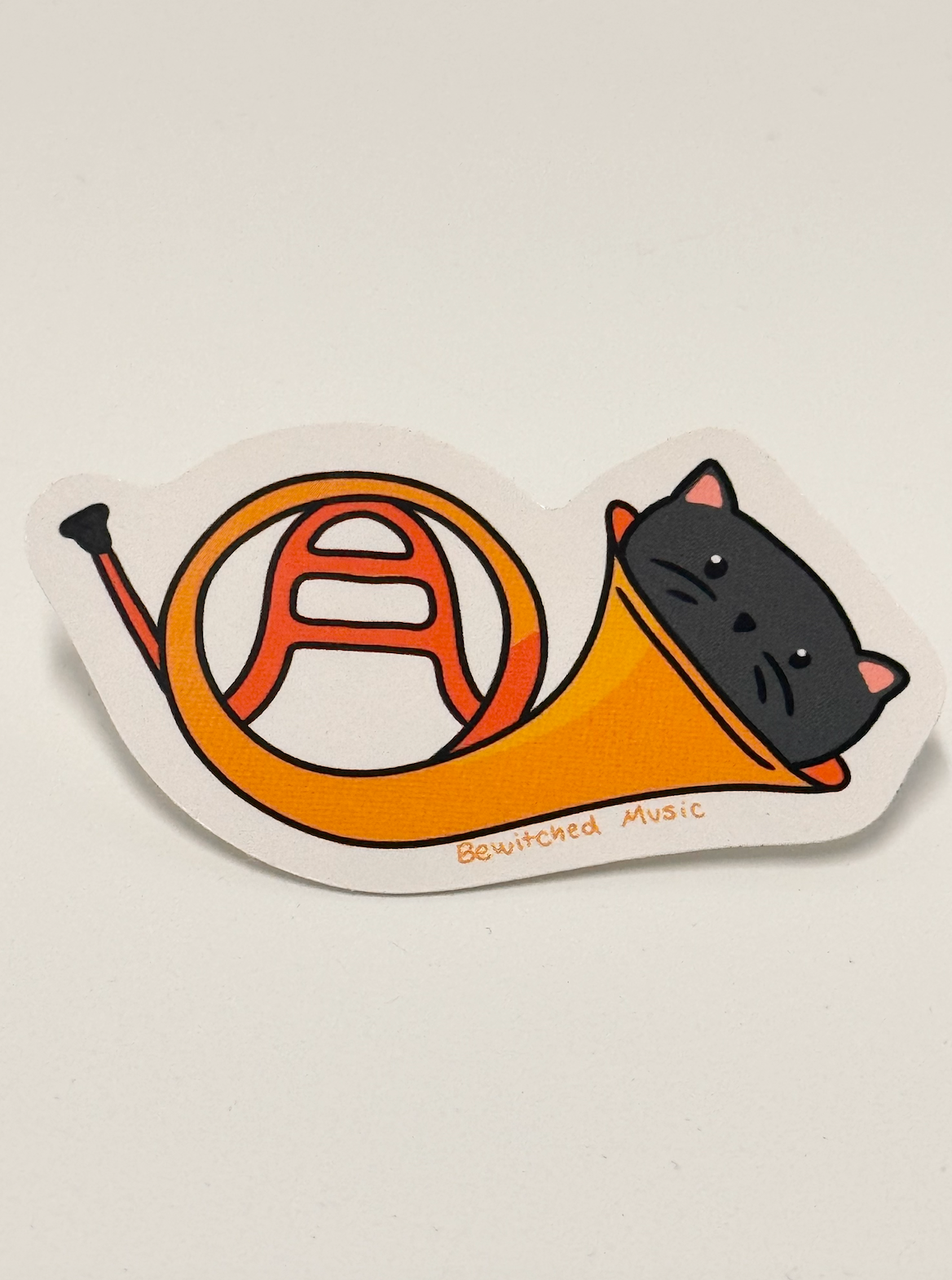 Schrodinger's Horn cat sticker