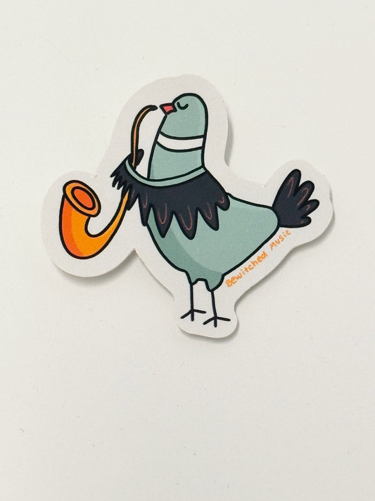 Smooth Sax Pigeon sticker